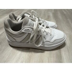 Adidas Hoops 2.0 Mid White Women's Shoes Size 6.5 Casual Sneakers